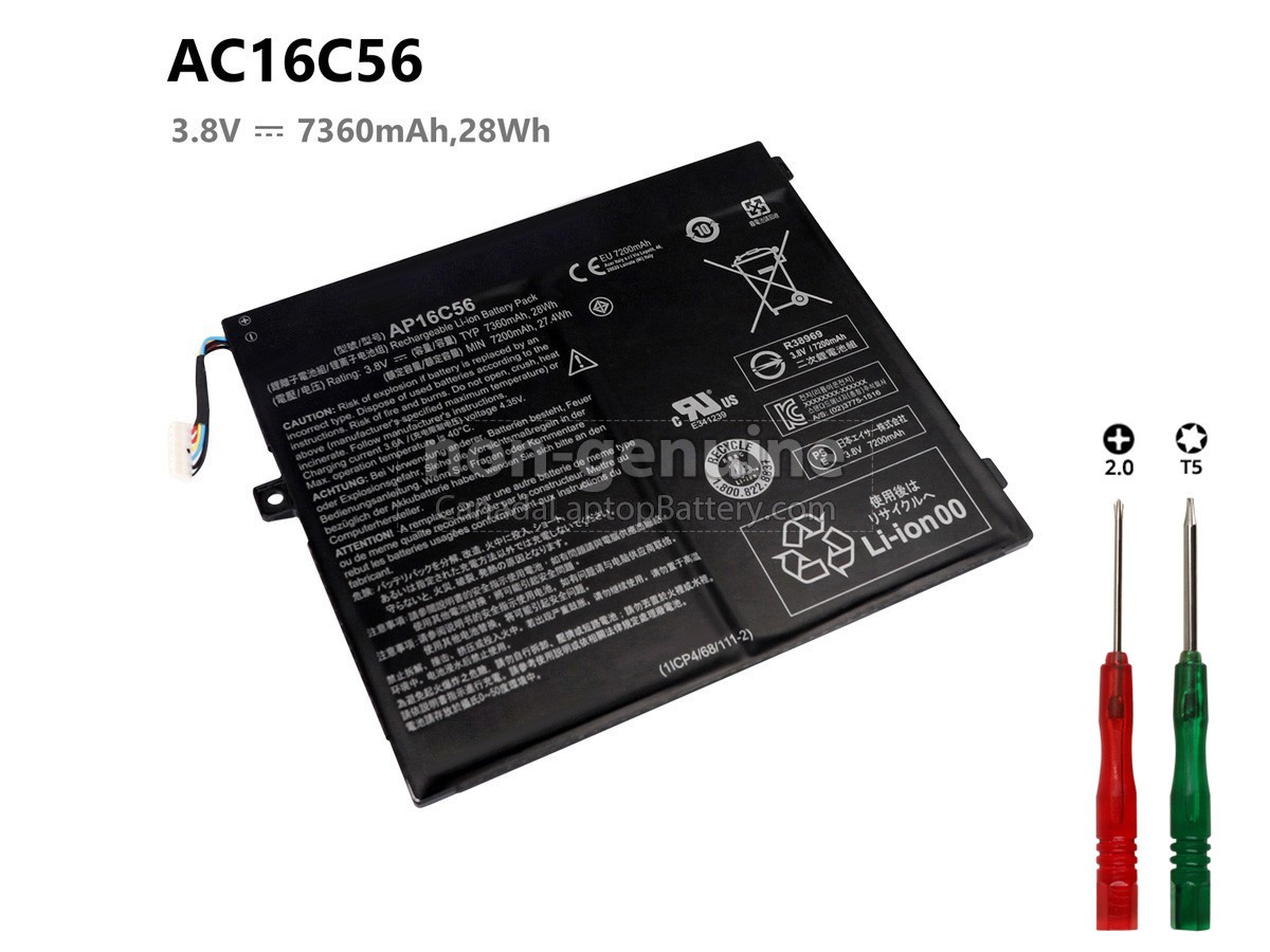 replacement Acer AP16C46(1ICP4/68/111-2) battery