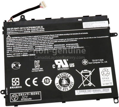 9800mAh Acer Iconia Tab A510-10S32U Battery Canada
