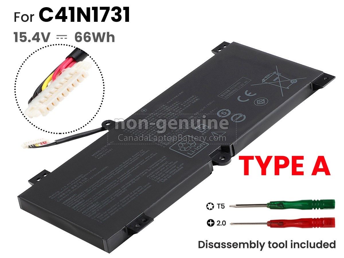 Asus Rog STRIX SCAR II GL504GW long life replacement battery