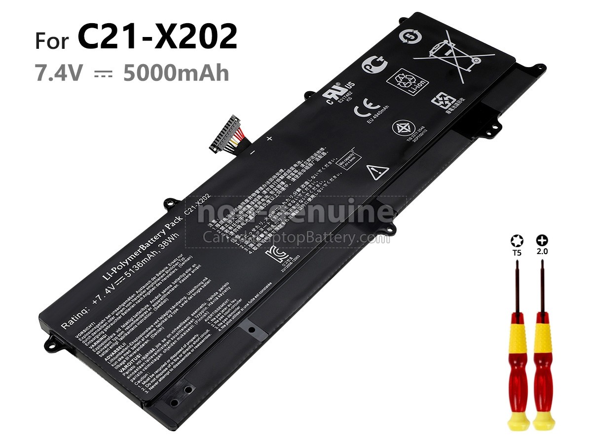 replacement Asus C21-X202 battery