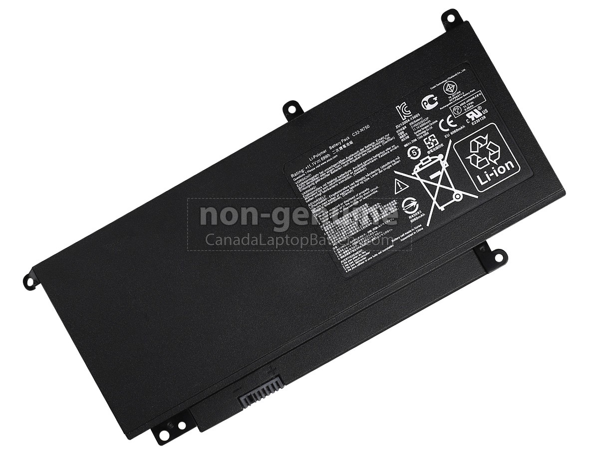 replacement Asus R750JV-T4121H battery