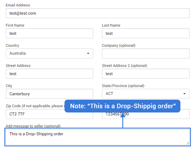 note drop shipping