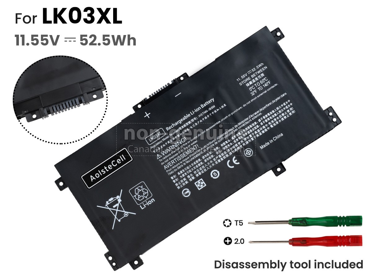 replacement HP Envy X360 15-CN0003CA battery