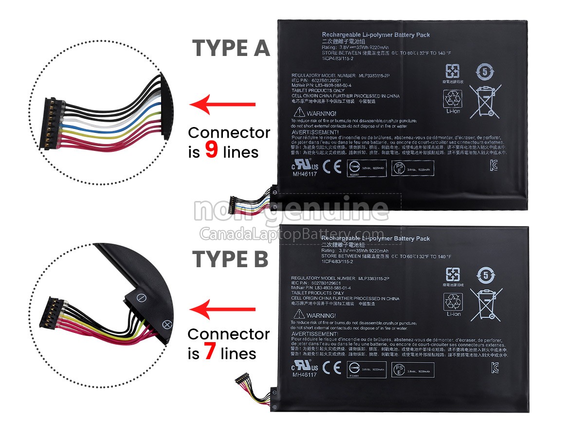 replacement HP MLP3383115 battery