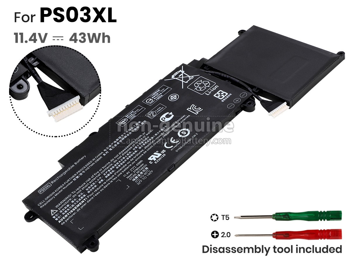 Vhbw Batteria Di Ricambio Per Laptop HP – 3700mAh, 11,4V, Li-Polimer – Sostituisce 778956-005, 787088-221, 787088-241, 787520-005