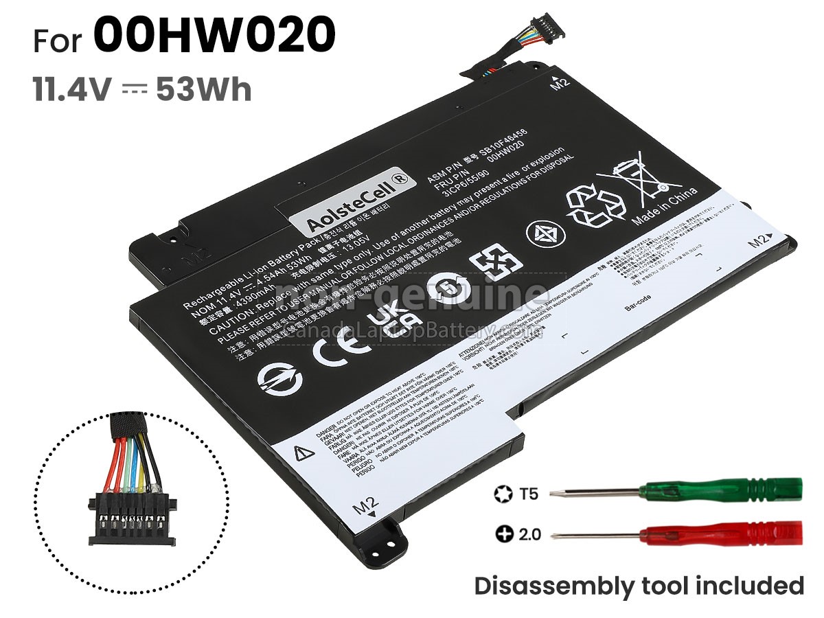 replacement Lenovo SB10F46458 battery