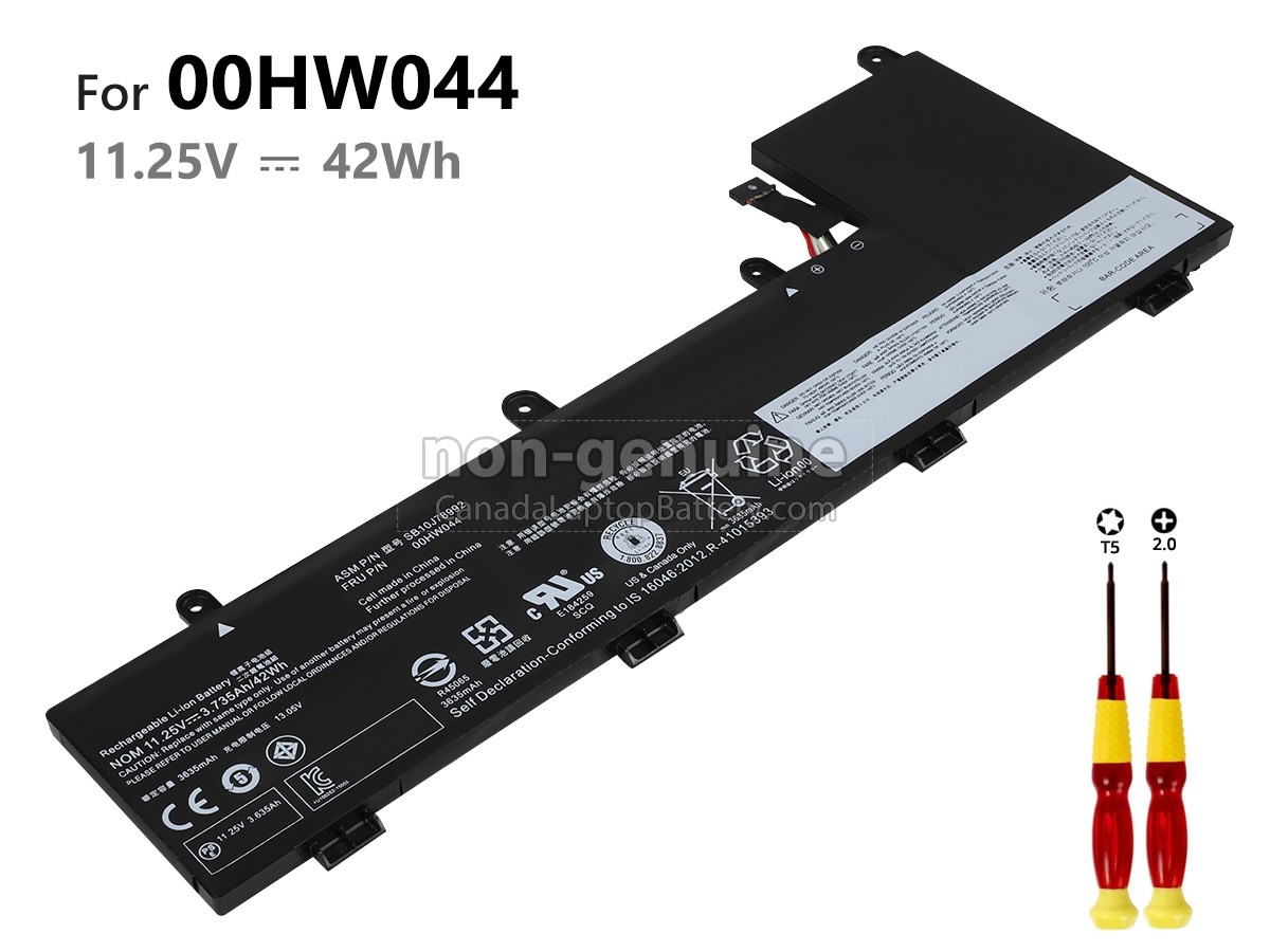 replacement Lenovo 00HW043 battery