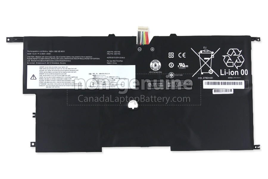 Lenovo ThinkPad X1 CARBON 20A7 long life replacement battery | Canada  Laptop Battery