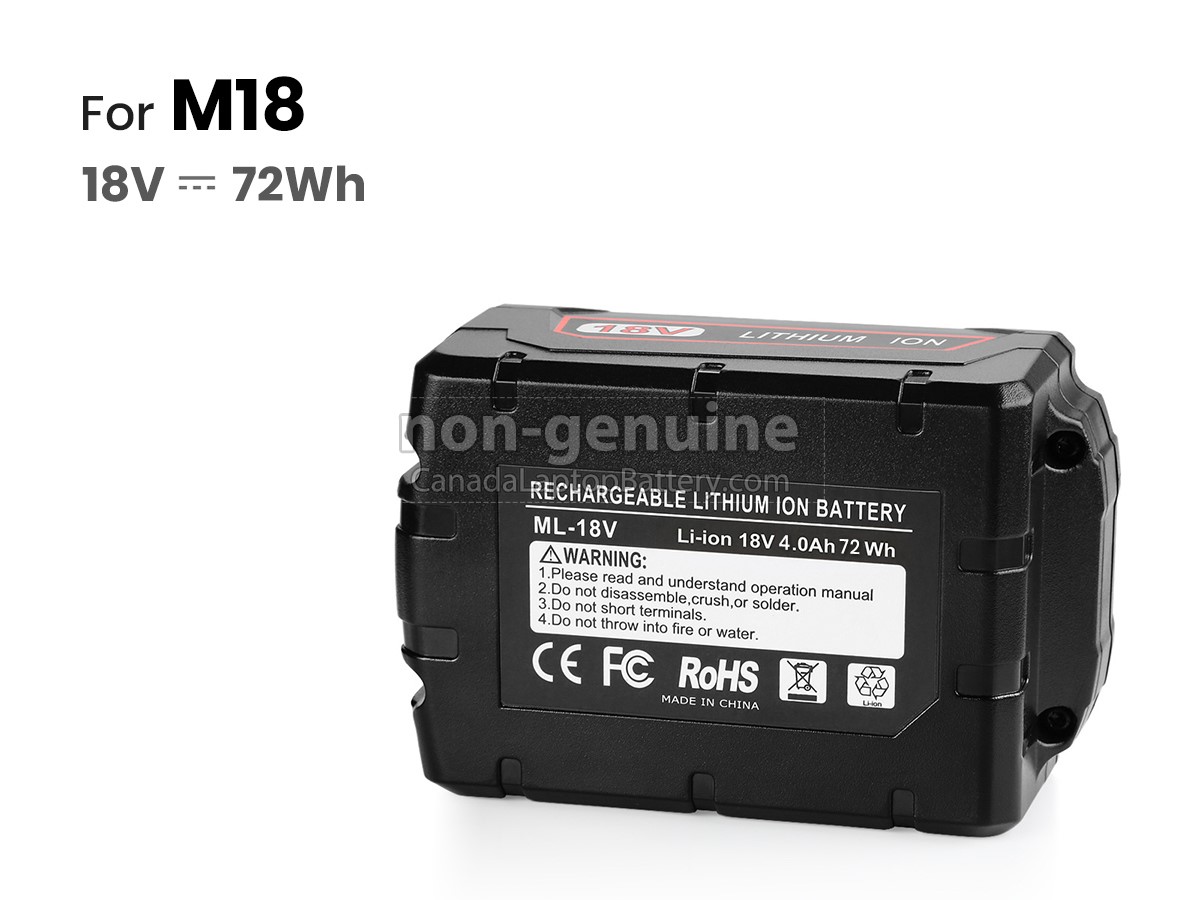 replacement Milwaukee 48-11-1865 battery
