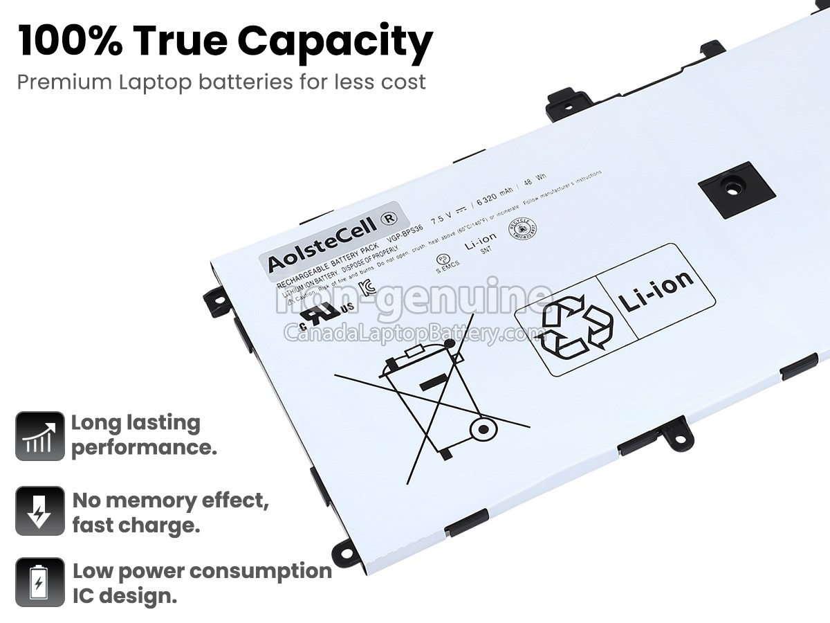 replacement Sony SVD132A14W battery