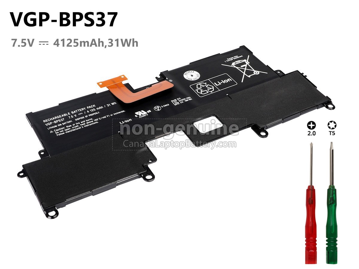 replacement Sony SVP1122YCKB battery